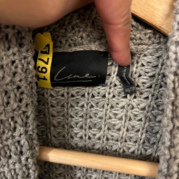 Like-New LINE John + Jenn Chunky Colorblock Cardi, XS - Picture 5 of 6